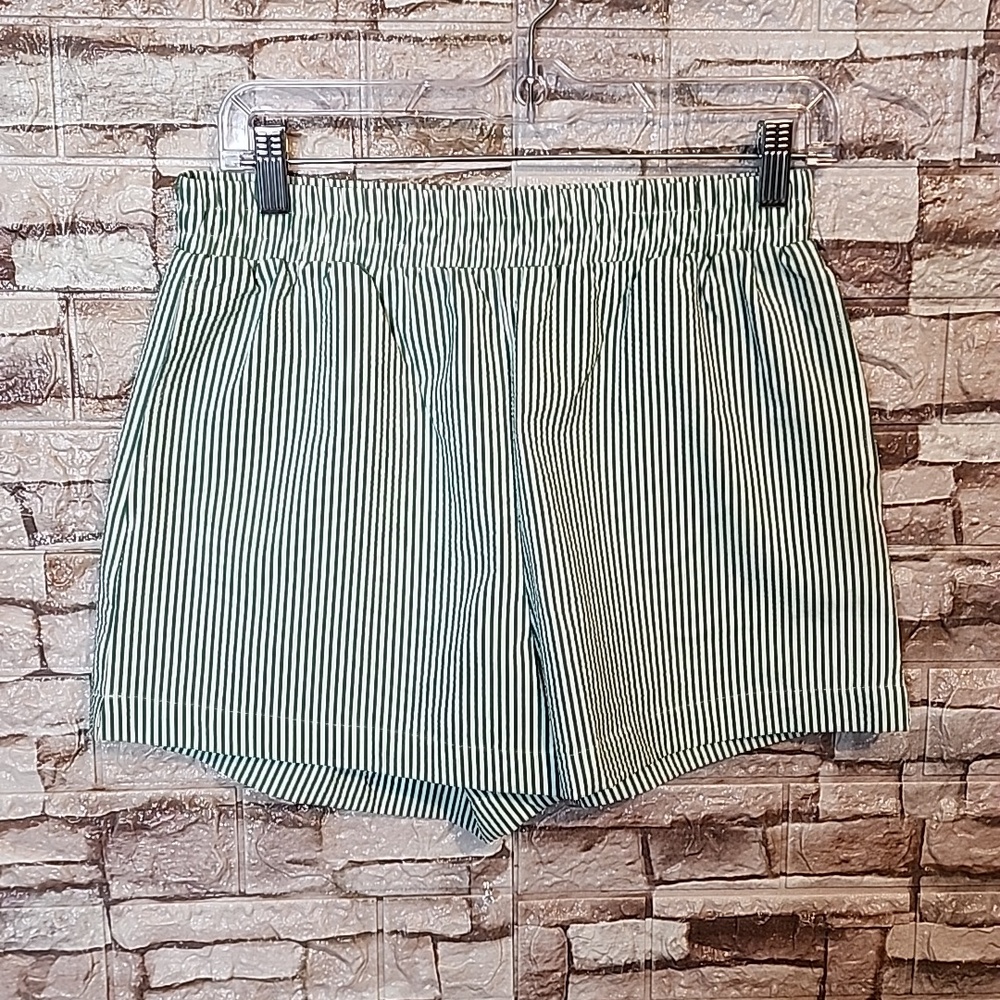 Forever 21 Green Striped Short - Picture 1 of 6